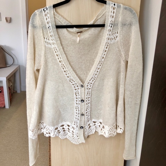 Free People Sweaters - Boho free people Cherished crochet cardigan